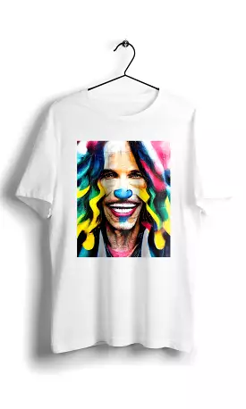 Smiley Steven Tyler in Eduardo Kobra street style -Digital Graphics Basic T-shirt White