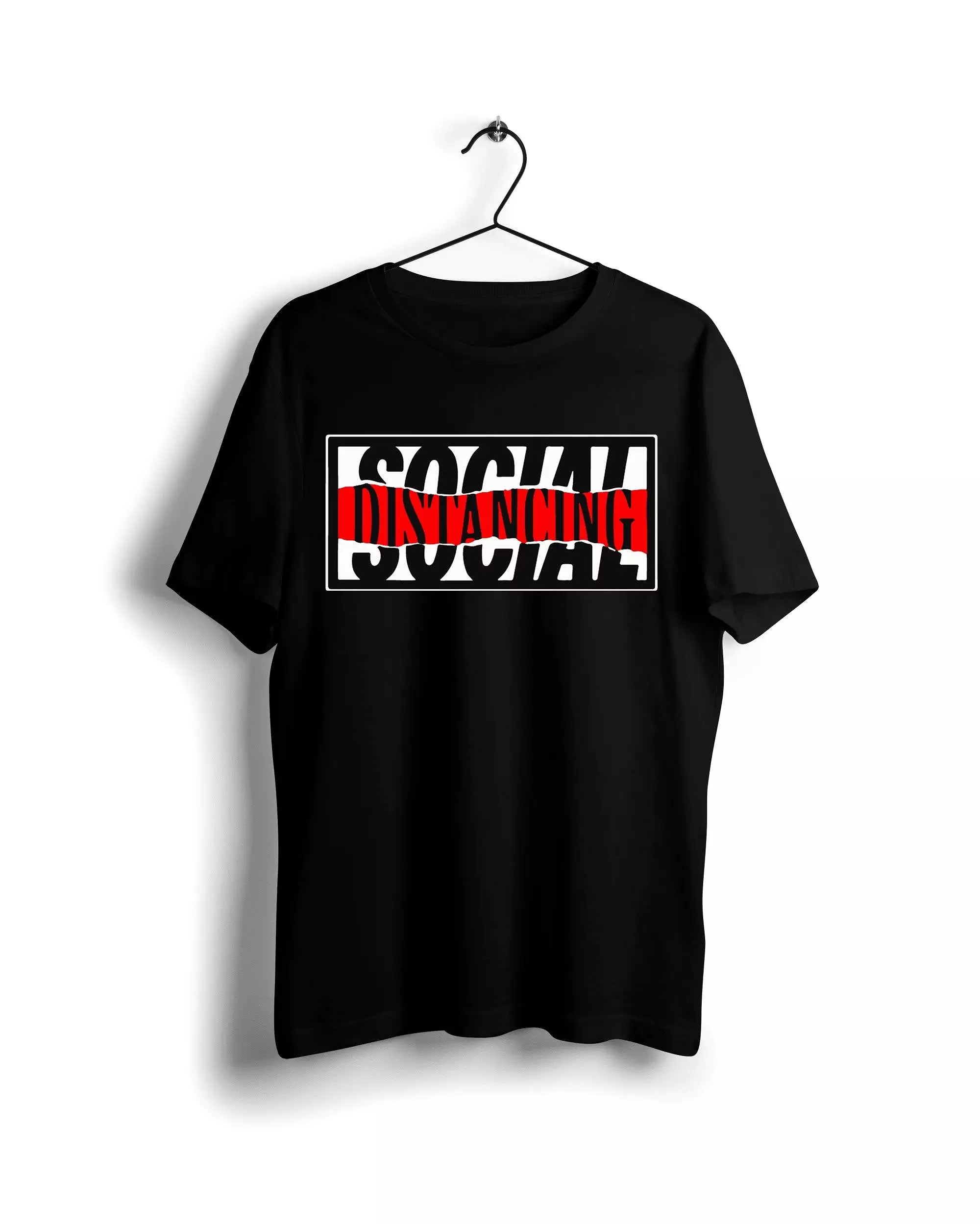 Social distancing corona - Digital Graphics Basic T-shirt Black