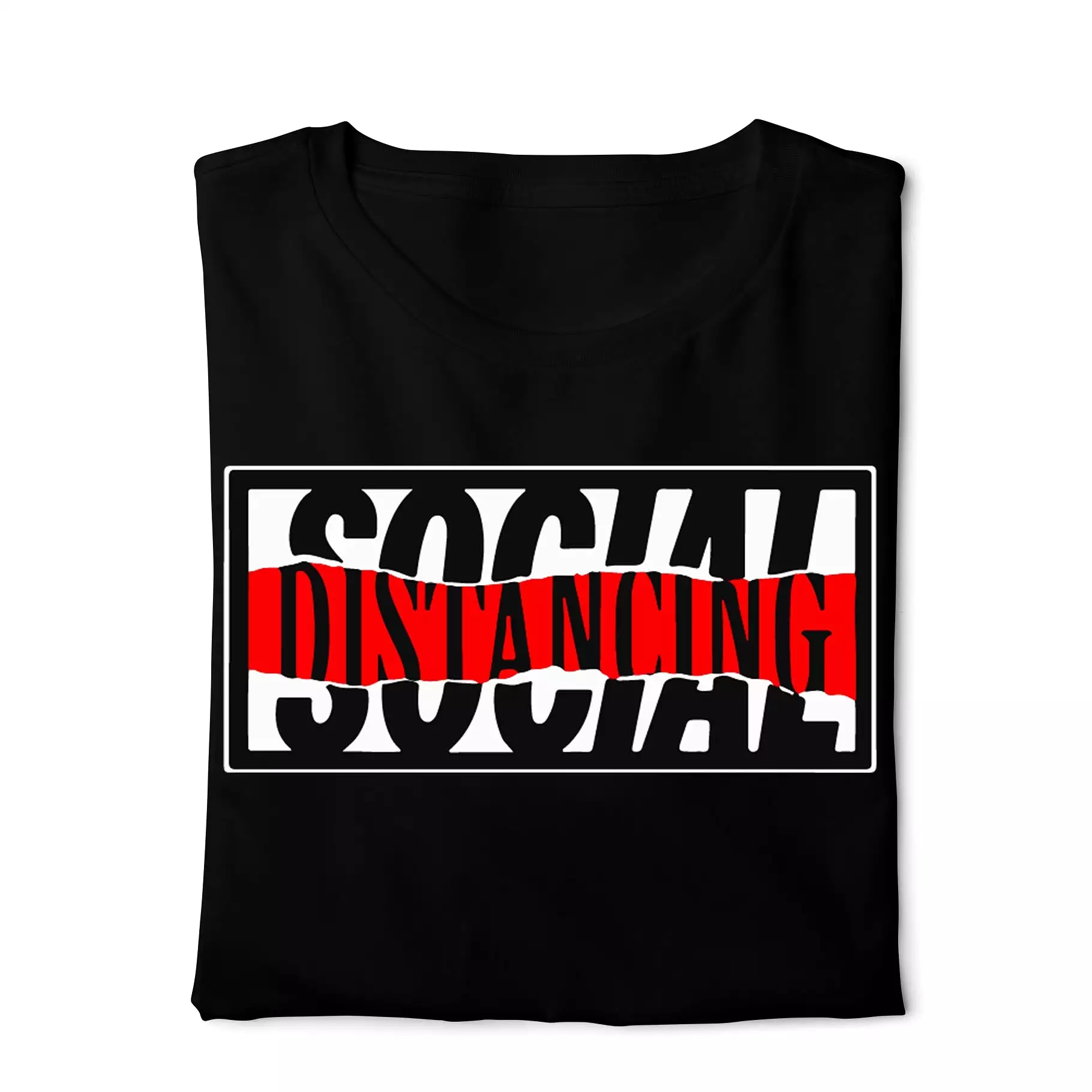 Social distancing corona - Digital Graphics Basic T-shirt Black