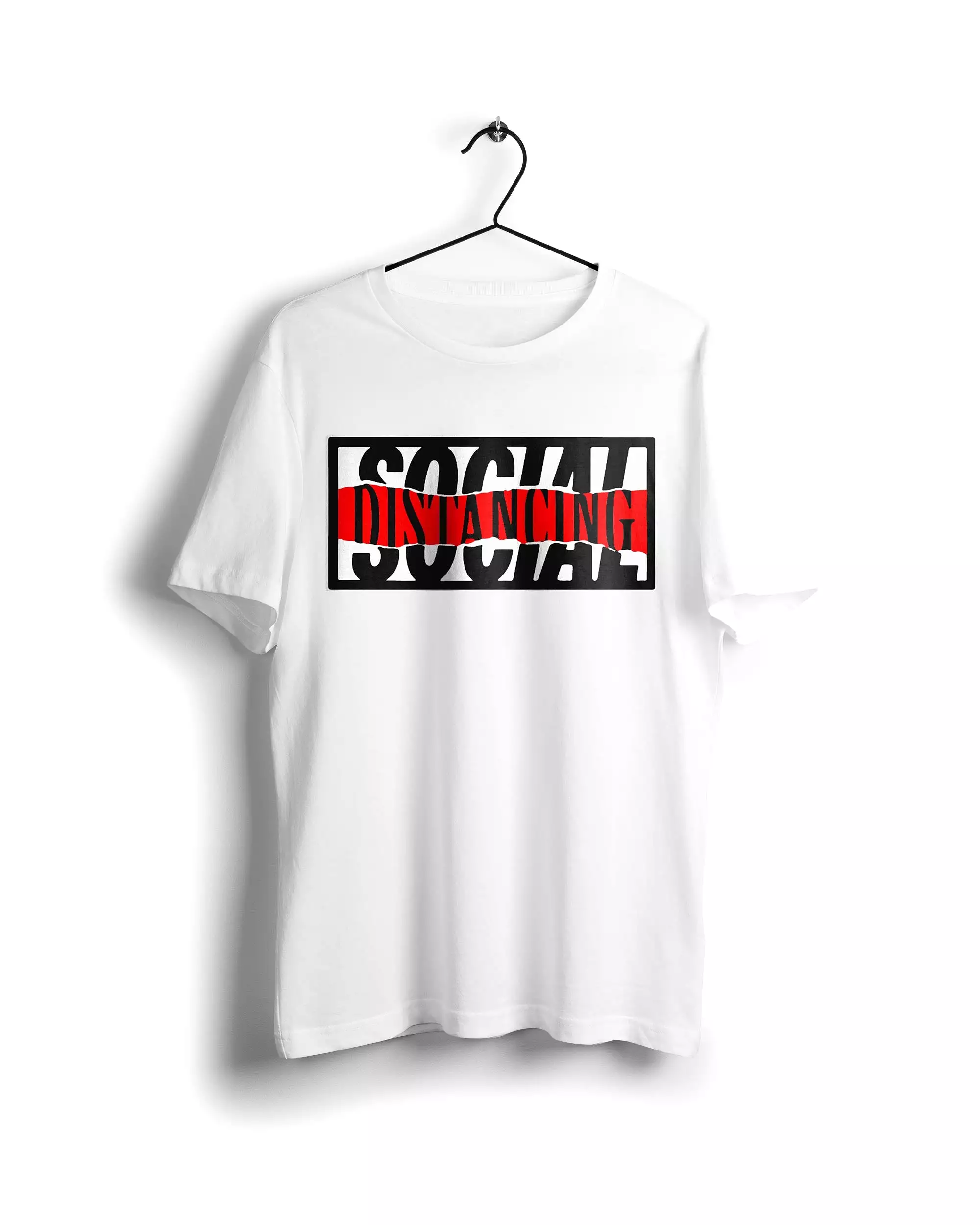 Social distancing corona - Digital Graphics Basic T-shirt White