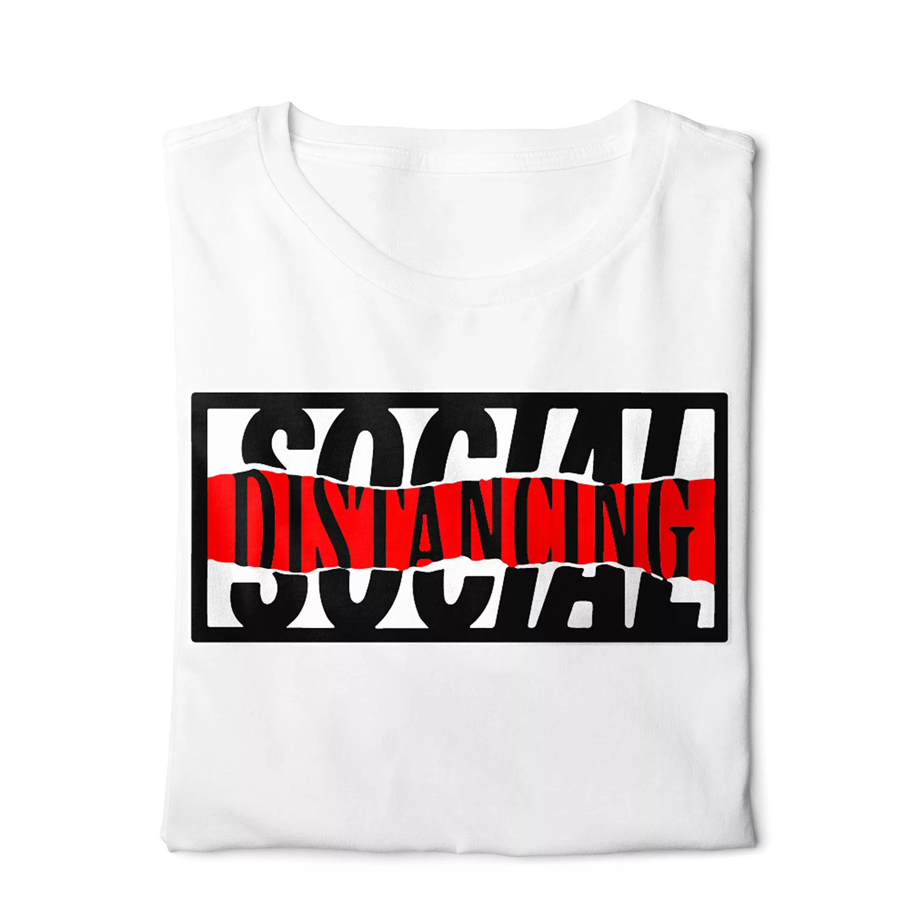 Social distancing corona - Digital Graphics Basic T-shirt White