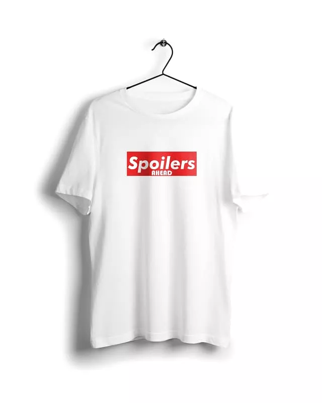 Spoilers Ahead  - Digital Graphics Basic T-shirt White