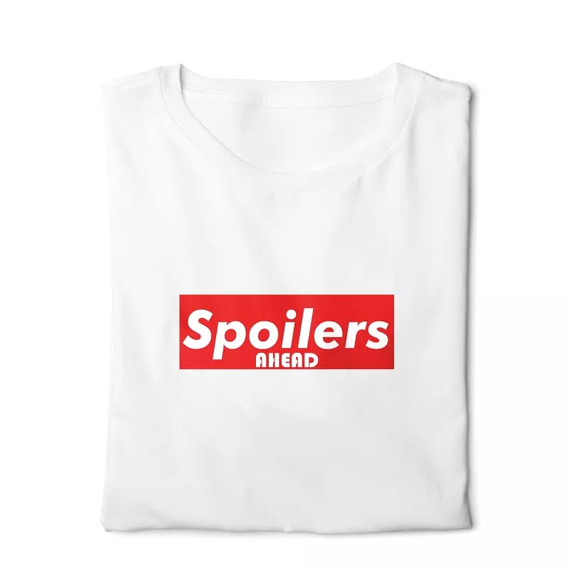 Spoilers Ahead  - Digital Graphics Basic T-shirt White