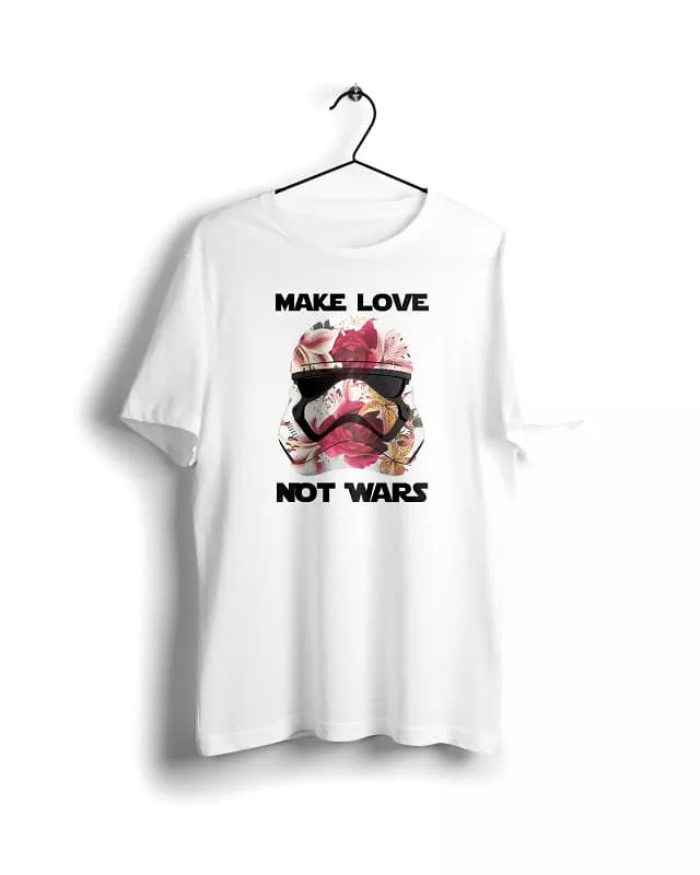 Star Wars Make Love not Wars - Digital Graphics Basic T-shirt White