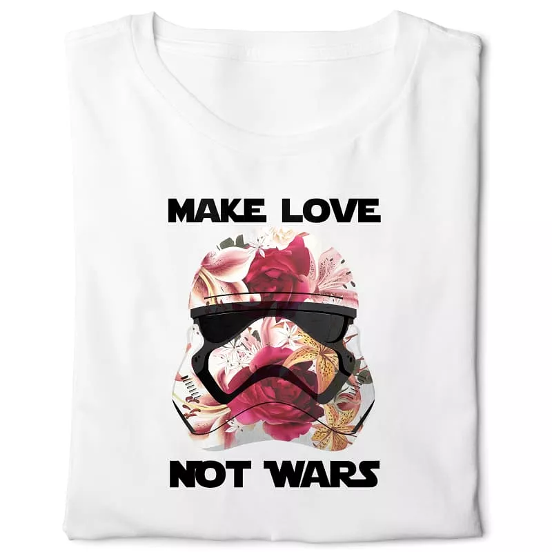 Star Wars Make Love not Wars - Digital Graphics Basic T-shirt White