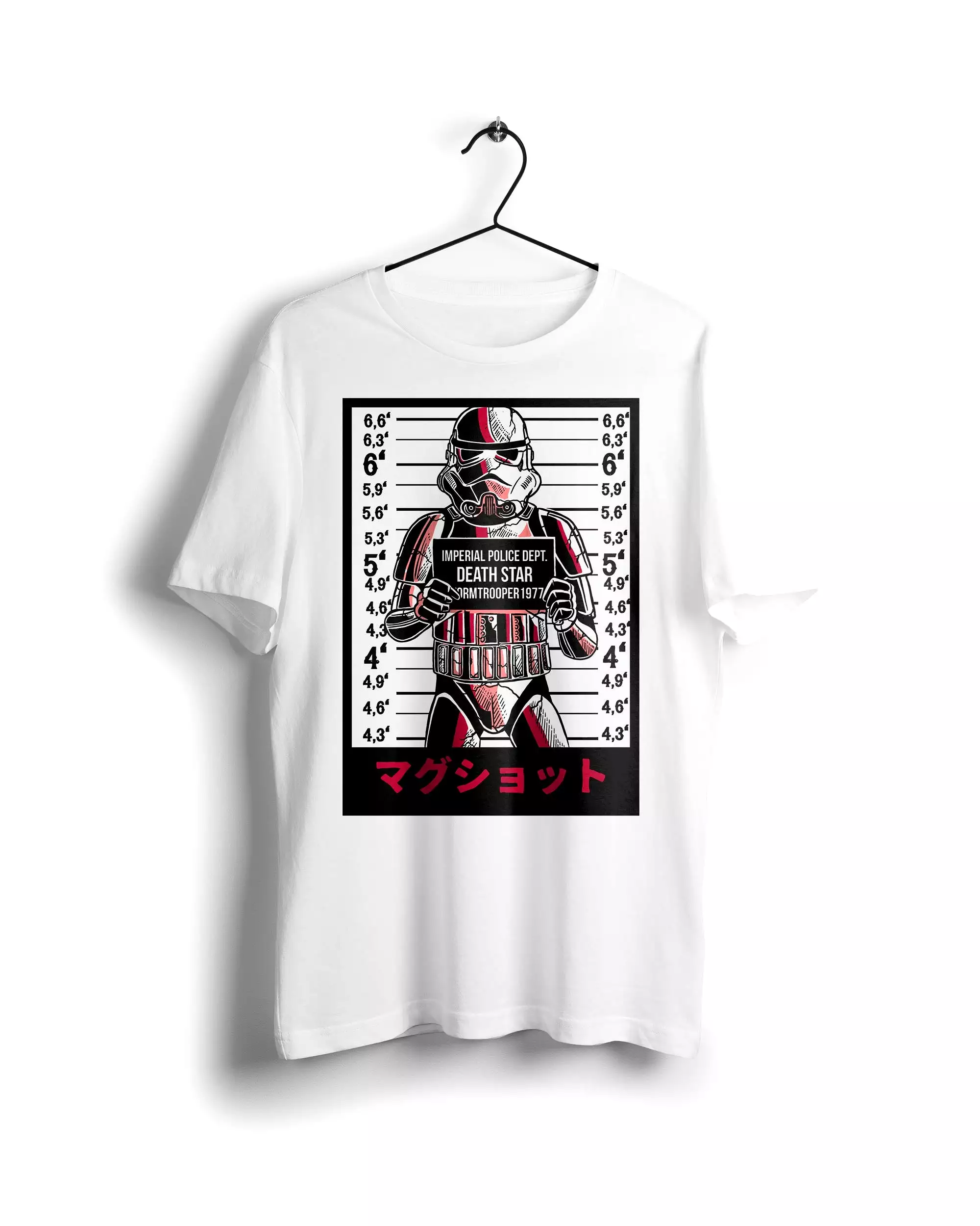 Star wars Stormtrooper Mugshot - Digital Graphics Basic T-shirt White