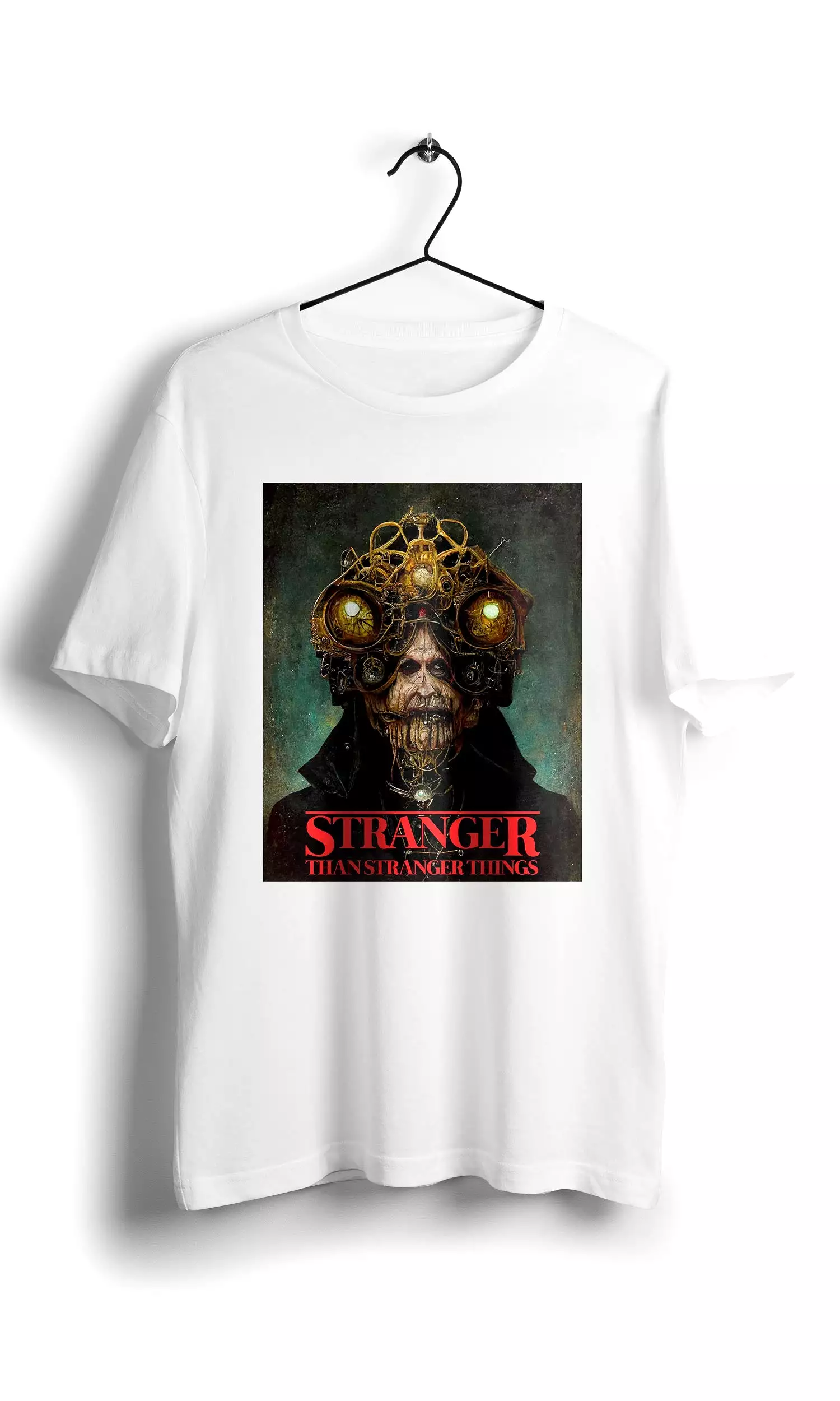 Steampunk Vecna Than Stranger Things  -Digital Graphics Basic T-shirt White