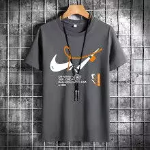 Summer short-sleeved casual sports cotton T-shirt for men