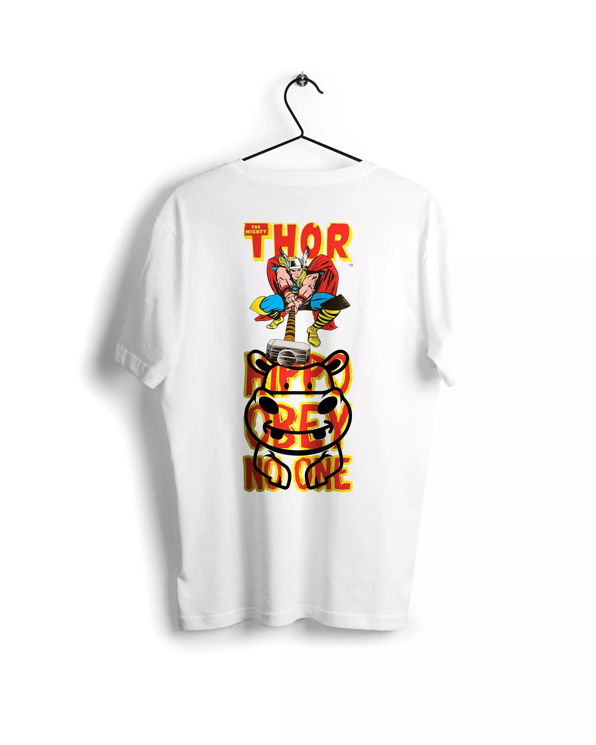 Thor Marvel X A Ravin Hippo - Digital Graphics Basic T-shirt White