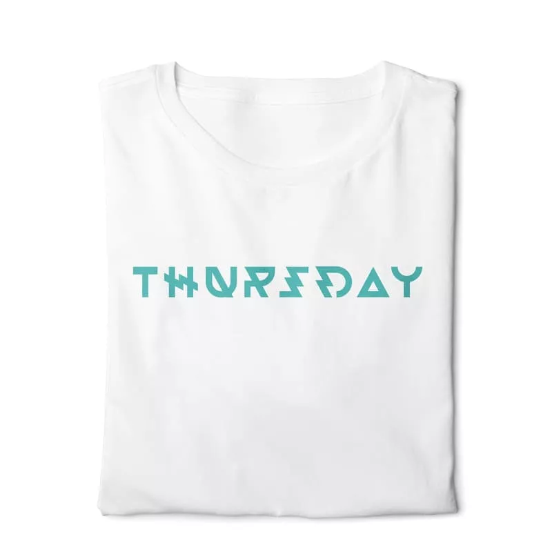 Thursday - Digital Graphics Basic T-shirt White