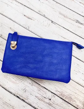 Top Zipper Crossbody Bright Blue