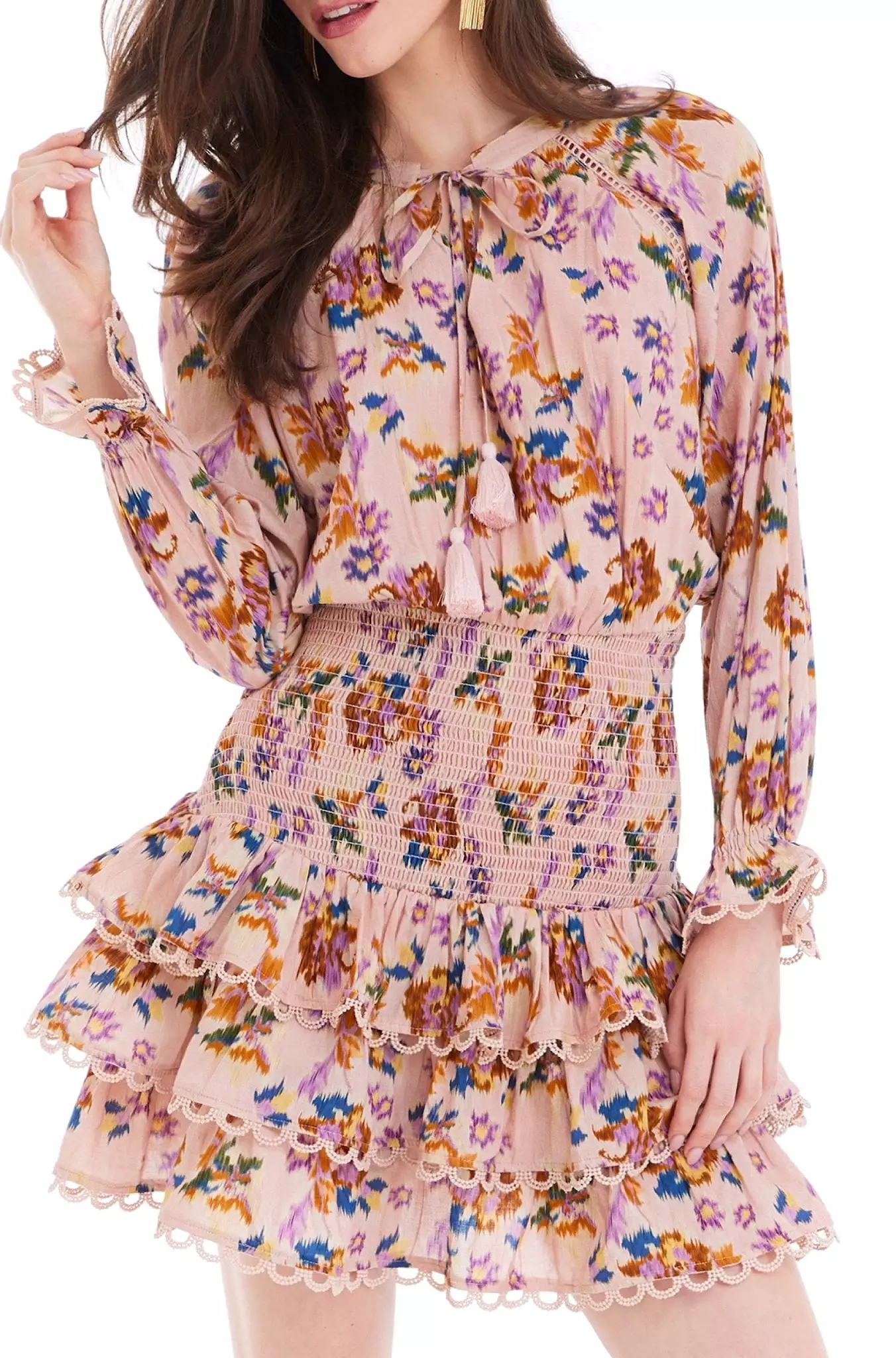 Uma Mini Dress in Blush Floral