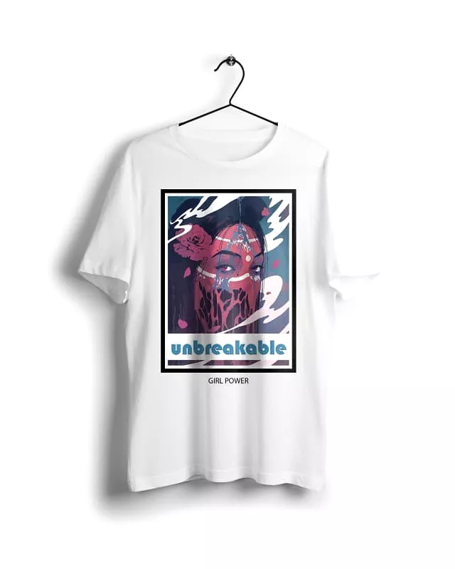 unbreakable Girl - Digital Graphics Basic T-shirt White