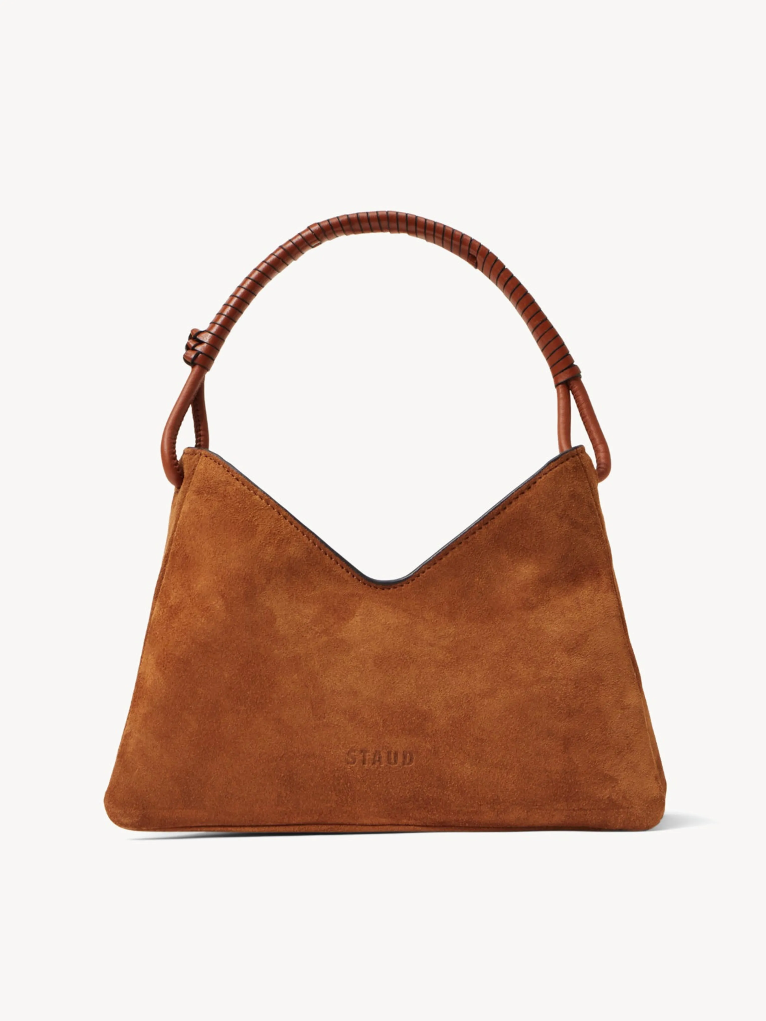 Valerie Hobo Shoulder Bag in Tan Suede