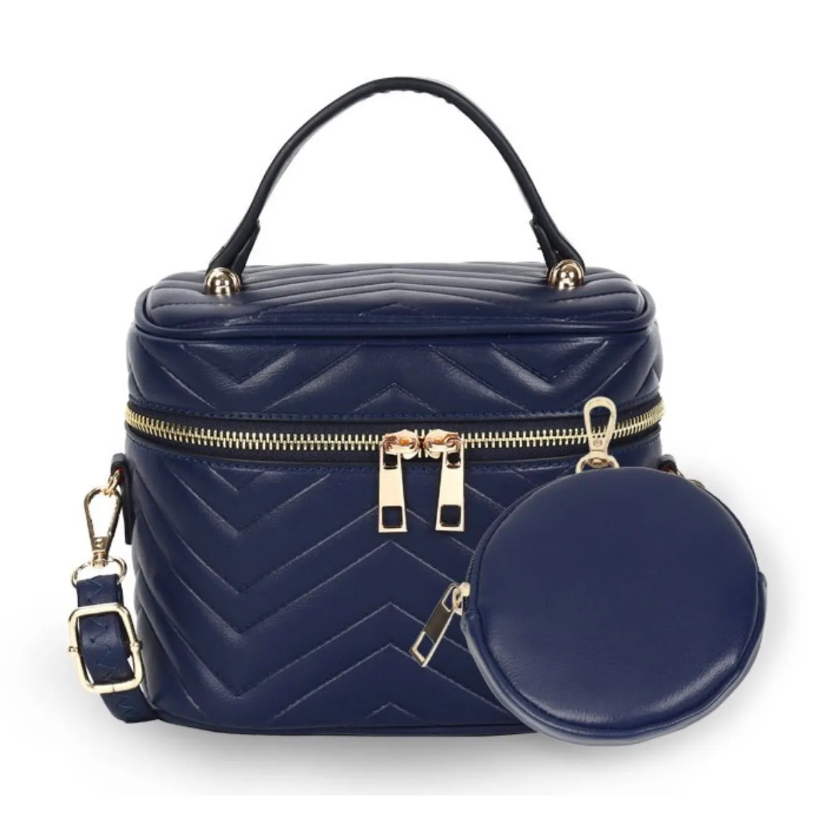 Vanity Case Crossbody Bag - Blue