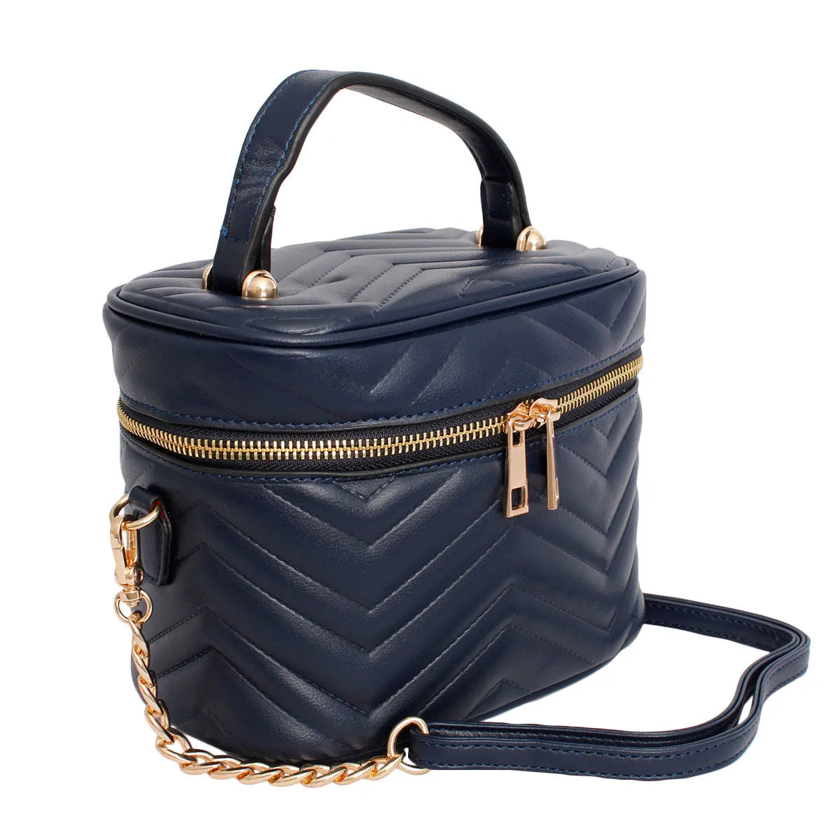 Vanity Case Crossbody Bag - Blue