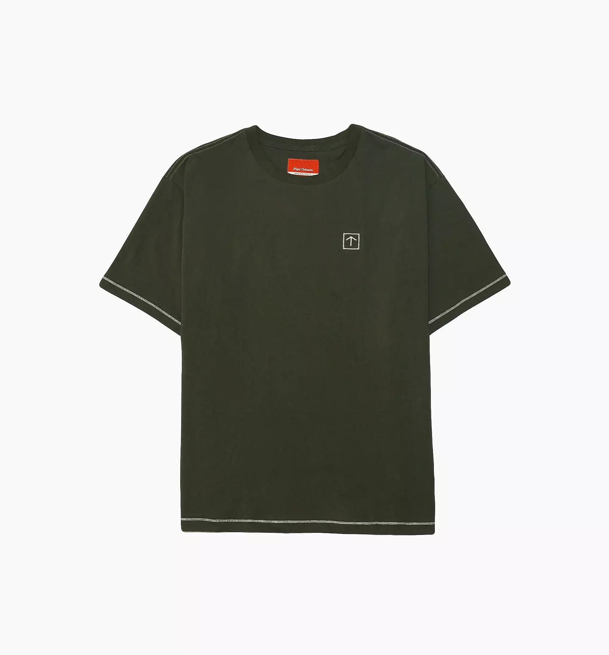 Vault x Nigel Cabourn Short Sleeve Knit Mens T-Shirt - Olive