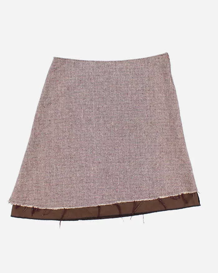 Vintage Woman's Tweed Stag Print Skirt - W36