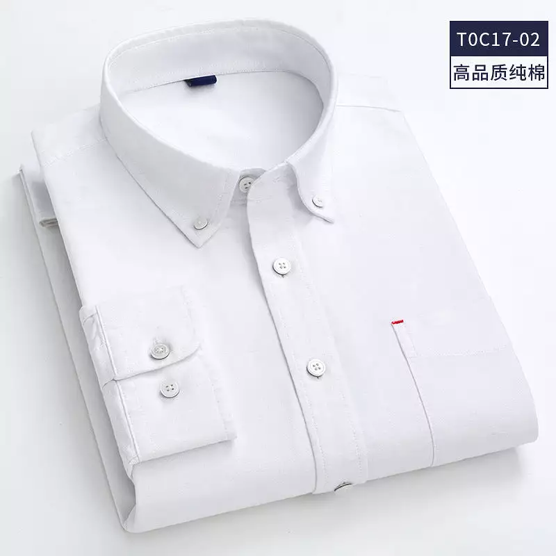 Washed cotton Oxford shirt men's casual shirt