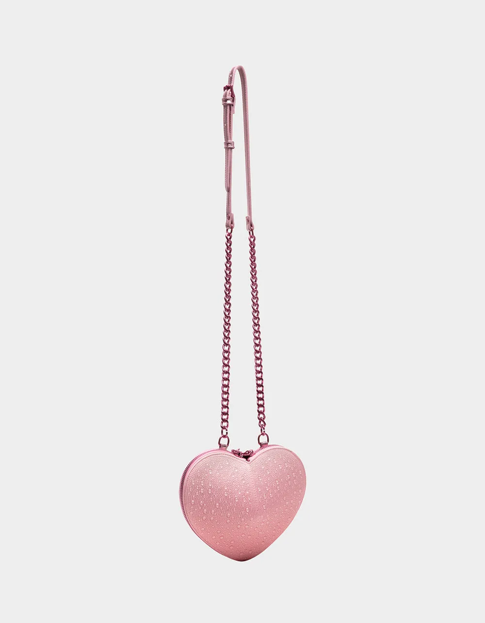 WATER DROPLET HEART CROSSBODY BLUSH