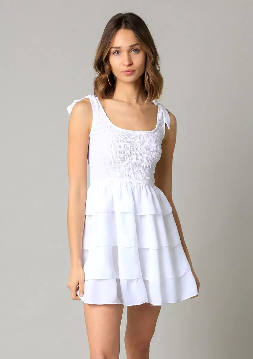 White Klara Mini Dress