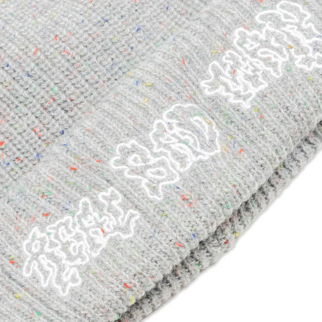 Wild Record Knit Beanie - Grey