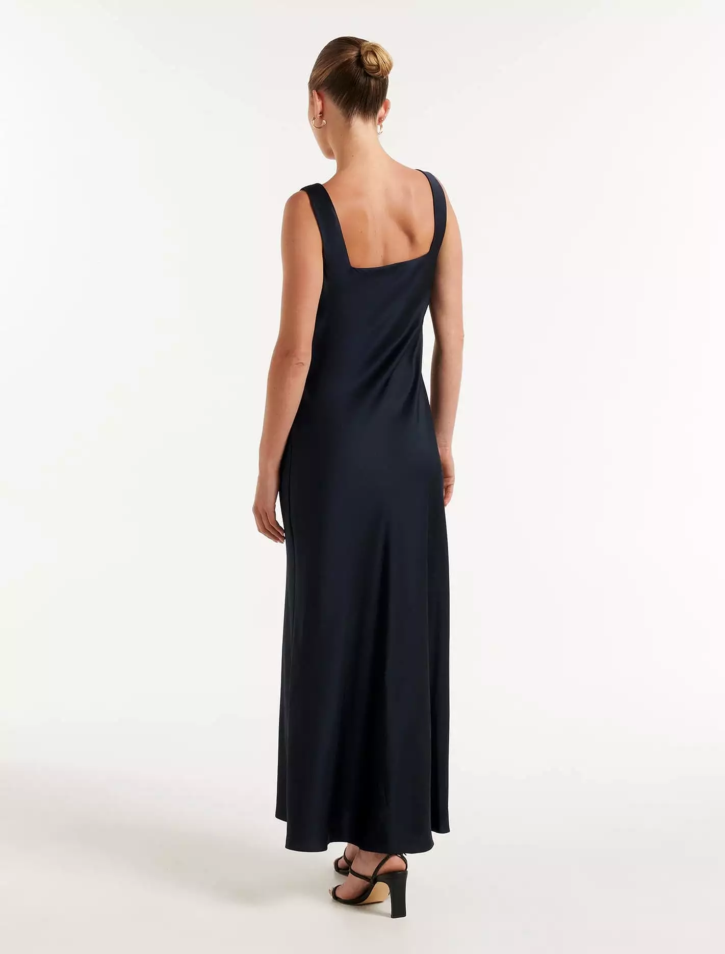 Winnie Square Neck Ruched Midi Dress