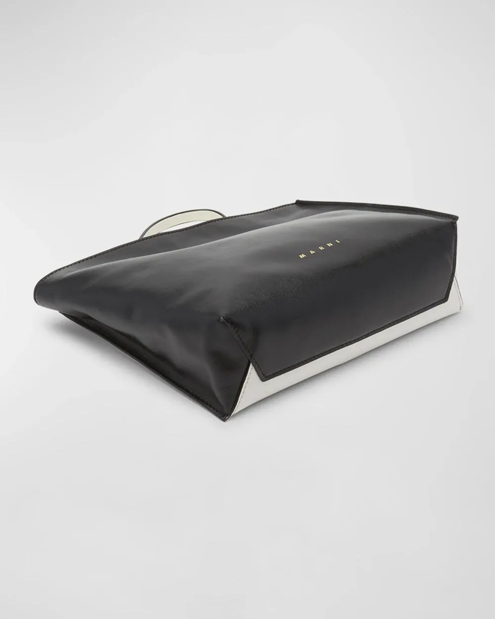 Zip Leather Pochette Clutch in Black